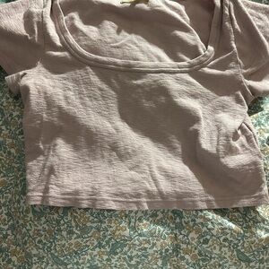 Madewell Blush Cropped Scoop Neck Tee